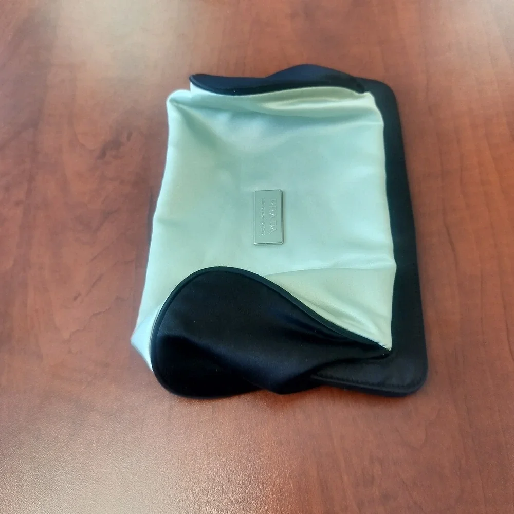 PRADA Infusion D'Iris Makeup Bag Light Green Black Fabric Zipper